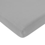 American Baby Company 15" x 33" Fitted Bassinet Sheet, 100% Natural Cotton Jersey Knit, Grey, Soft Breathable, for Boys and Girls(Pack of 1)